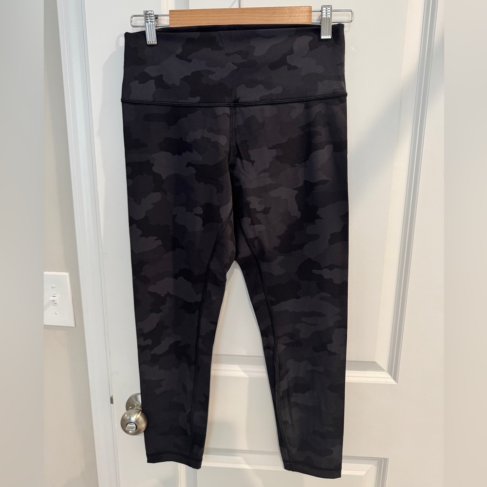 Black High-Rise Camouflage Leggings